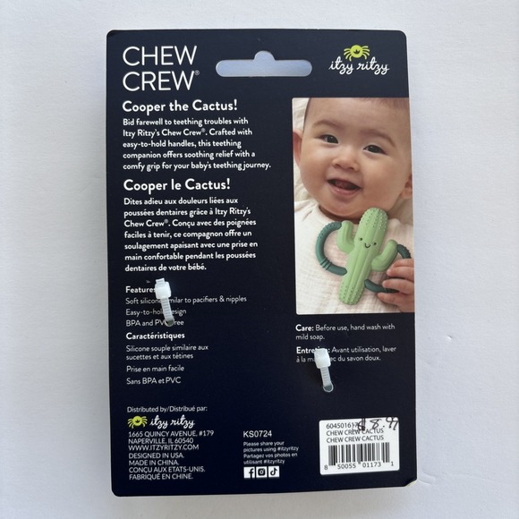 New Itzy Ritzy Lot of 3 Baby Toys Rattle Sensory Teether Fox Cactus Rainbow - Picture 7 of 7